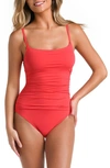 La Blanca Island Goddess One-piece Swimsuit In Guava