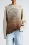 Erl Multicolor Mohair Blend Sweater In Brown