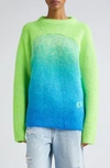 Erl Gender Inclusive Gradient Rainbow Mohair & Wool Blend Sweater In Multi