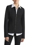 LAFAYETTE 148 ACCLAIMED STRETCH FITTED ZIP JACKET