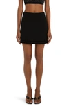 Versace Tweed A-line Mini Skirt In Black