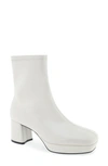 Aerosoles Sussex Boot-midcalf Boot-platform-high In Eggnog Patent Pu