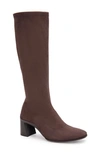 Aerosoles Centola Boot-dress Boot-tall-mid Heel In Java Faux Suede