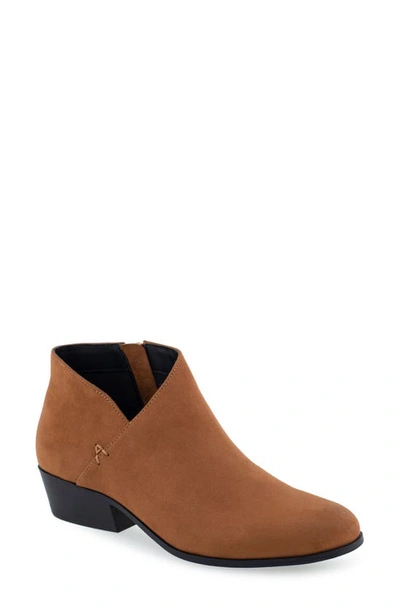 Aerosoles Cayu Boot-ankle Boot In Tan Faux Suede