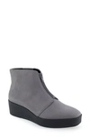 Aerosoles Carin Boot-ankle Boot-wedge In Quiet Shade Faux Suede