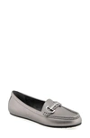Aerosoles Women's Day Drive Faux Leather Loafers In Graphite Pu Leather