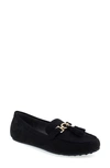 Aerosoles Deanna Tassel Loafer In Black Faux Suede
