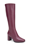 Aerosoles Women's Micah Tall Boots In Pomegranate Pu Leather