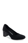 Aerosoles Casta Dress-pump-mid Heel In Black Stretch