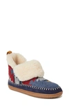 Dearfoams Moritz Bootie Slipper In Navy Multi