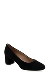 Aerosoles Ebel Block Heel Pump In Black Suede