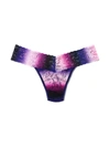 HANKY PANKY PRINTED SIGNATURE LACE LOW RISE THONG BEFORE SUNSET