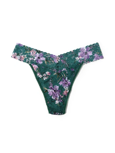 Hanky Panky Printed Signature Lace Original Rise Thong Flowers In Your Hair In Multicolor