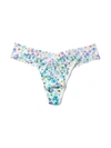 Hanky Panky Supima Cotton Printed Low Rise Thong Wishful Thinking In Multicolor