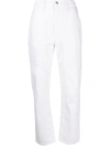 Agolde Cooper Relaxed Straight Cargo Jeans In White