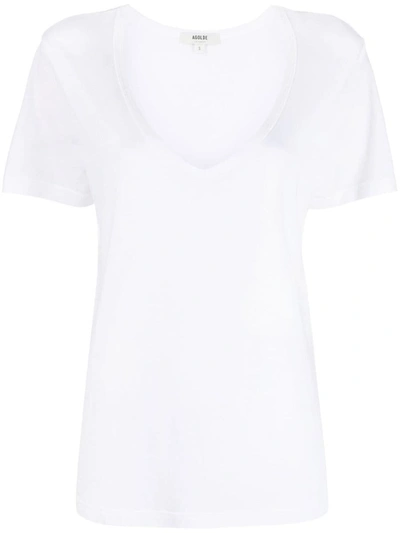 Agolde Cameron V Neck T-shirt Clothing In White