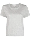 Agolde Adine Shrunken Cropped T-shirt In Grey