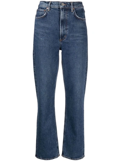 Agolde Stovepipe Straight-leg Jeans In Blue