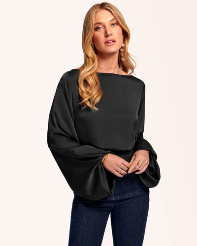 Ramy Brook Vivian Long Sleeve Top In Black