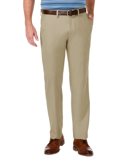 Haggar Men's Cool 18 Pro Stretch Straight Fit Flat Front Dress Pants In Green