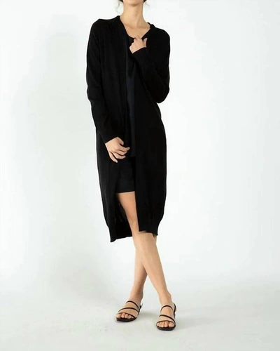 Neu Nomads Cotton And Cashmere Long Cardigan In Black