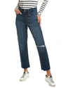 Shop Hudson Kass Emma High-rise Straight Jean In Blue
