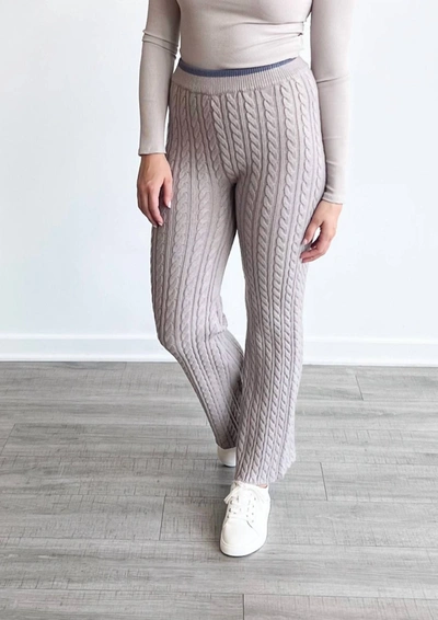 En Saison Nell Knit Pants In Grey