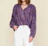 Xirena Arden Top In Royal Brown In Multi