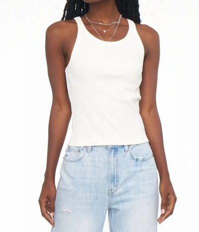 Pistola Alden Scoop Neck Tank In Vanilla In White