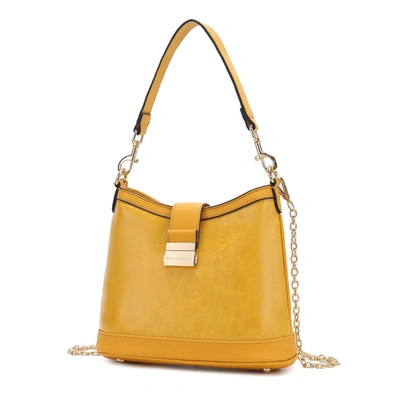 Mkf Collection By Mia K Pilar Vegan Leather Women's Shoulder Handbag In Yellow