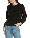 Bella Dahl Henley Cashmere Sweater In Black
