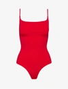 Commando Stretch Neoprene Camisole Thong Bodysuit In Red