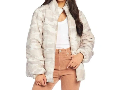 Mudpie Wade Puffer Jacket In Beige