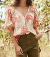 THE GREAT THE BUNGALOW TOP IN ECHO ROSE PRINT