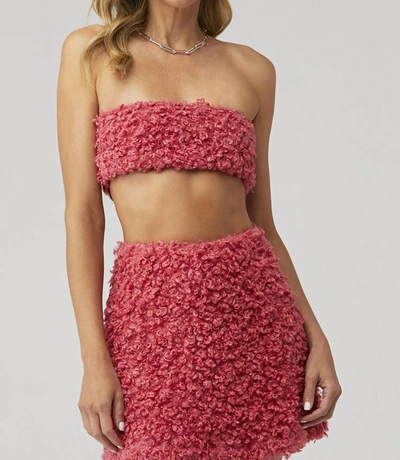 In The Mood For Love Nada Fluffy Top In Begonia Pink In Multi