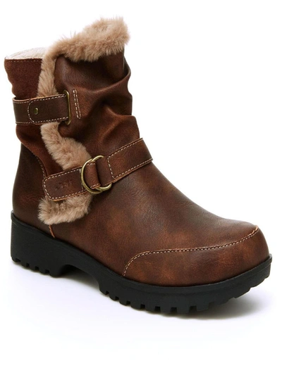 Jbu By Jambu Indiana Womens Faux Leather Cozy Winter & Snow Boots In Brown