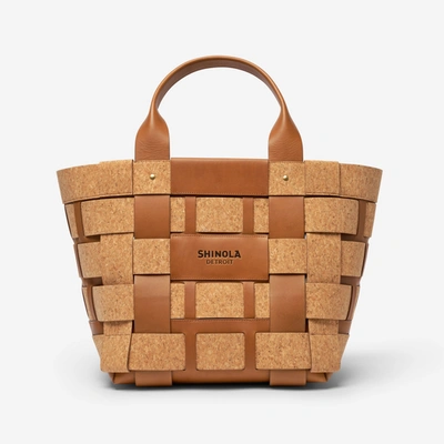 Shinola The Large Bixby Natural Cork Leather Basket Bag 20241941 In Brown