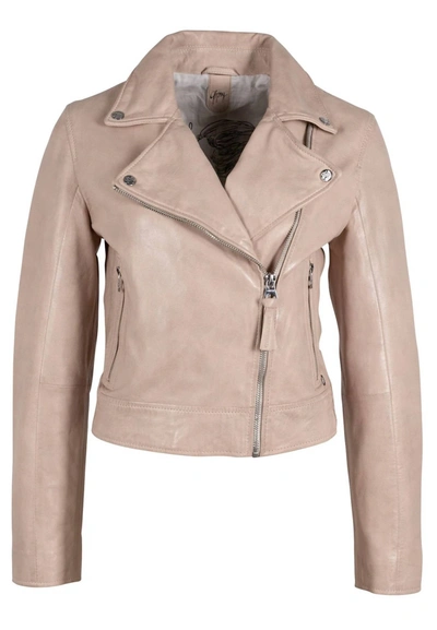 Mauritius Julene Leather Jacket In Beige