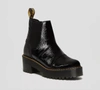 DR. MARTENS' ROZALIE IN BLACK DISTRESSED PATENT + MELBOURNE