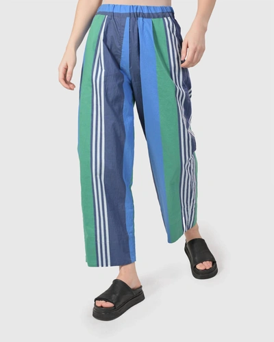 Alembika Ocean Stripe 4-pocket Trousers In Marine In Blue