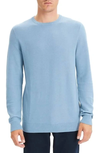 Theory Men Riland Pique Sweater In Blue In Skylight Melange