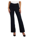 Anne Klein Womens High Rise Pull On Flared Pants In Multi