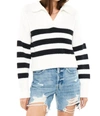 PISTOLA ARLO POLO SWEATER IN MIDNIGHT CREAM STRIPE