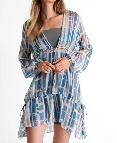 Shan Soie Mousseline Silk Tunic Dress In Brooklyn In Multi