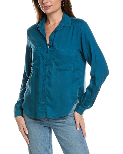 Bella Dahl Two-pocket Shirt In Blue