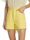7 For All Mankind Easy Ruby Shorts In Yellow