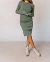 Ampersand Ave Better Than Basics Long Sleeve Dress In Rosemary In Multi