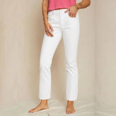 Amo Tomboy Crop Jeans In White