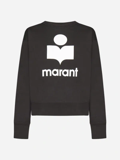 Marant Etoile Mobyli Cotton-blend Sweatshirt In Faded Black,ecru