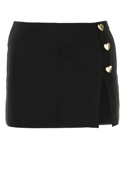Marco Rambaldi Heart Button Mini Skirt In Black